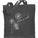 Dunkelgraue shirtracer Canvas-Taschen mit Blumenmotiv aus Baumwolle für Herren 