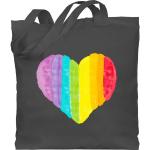 Dunkelgraue shirtracer LGBT Canvas-Taschen aus Baumwolle für Herren 