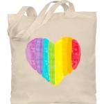 Weiße shirtracer LGBT Gay Pride Canvas-Taschen 10l aus Baumwolle für Herren 
