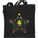 Schwarze shirtracer Canvas-Taschen mit Weihnachts-Motiv aus Baumwolle für Herren 