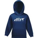 Shirtstreet24, EVOLUTION JUDO, Kampfsport Kinder Kids Kapuzen Sweatshirt Hoodie - Pullover, Größe: 140,Navy