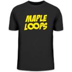 Schwarze Shirtstreet24 Two and a half men Maple Loops T-Shirts für Herren Größe L 
