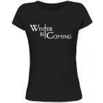 Schwarze Shirtstreet24 Winter is coming Game of Thrones T-Shirts für Damen Größe M für den für den Winter 