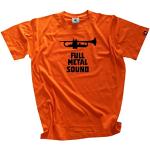 Shirtzshop Herren Full Metal Sound-Trumpet Trompete T-Shirt, Orange, S