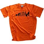 Shirtzshop Herren Müllmann I Müllfahrer Stadtwirtschaft Stadtreinigung Evolution T-Shirt, Orange, XXL