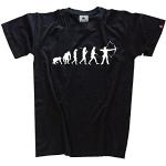 Shirtzshop T-Shirt Evolution Bogenschiessen, Schwarz, XXL
