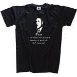 Shirtzshop T-Shirt H P Lovecraft-Fear is The Oldest and stongest Emotion of Mankind, Schwarz, S