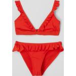 Rote Shiwi Bikini-Tops für Kinder mit Volants aus Polyester für Mädchen Größe 128 