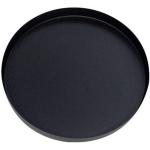 Schwarze Runde Serviertabletts 30 cm aus Edelstahl 