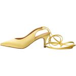 Gelbe Gestreifte Elegante Shoe The Bear Slingback Pumps aus Leder für Damen Größe 41 