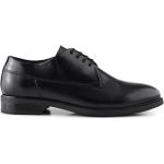 Schwarze Business Shoe The Bear Derby Schuhe aus Leder atmungsaktiv für Herren Größe 43 