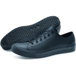 Schwarze Shoes for Crews Fahrradschuhe aus Leder wasserabweisend Größe 47 