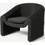 Reduzierte Schwarze Made.com Polyrattan Sessel aus Polyrattan 