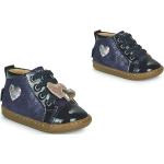 Marineblaue shoo pom High Top Sneaker & Sneaker Boots mit Reißverschluss aus Leder für Kinder Größe 20 