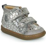 Silberne shoo pom High Top Sneaker & Sneaker Boots mit Klettverschluss aus Leder für Kinder Größe 23 