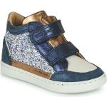 Marineblaue shoo pom High Top Sneaker & Sneaker Boots mit Klettverschluss aus Leder für Kinder Größe 31 
