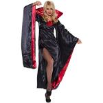 shoperama Damen-Kostüm Lady Dracula mit Fledermausärmeln Halloween Karneval Vampir, Größe:XS/S
