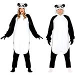 Schwarze Panda-Kostüme aus Fleece für Herren 