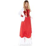 Rote Burgfräulein-Kostüme 