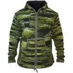 Armeegrüne Hippie Herrenhoodies & Herrenkapuzenpullover mit Reißverschluss aus Wolle mit Kapuze Größe S für den für den Winter 