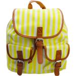 Shopping Rucksack Reise Urlaubs Rucksack im gestreiften Retro Design Zweifarbig