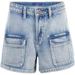 Reduzierte Blaue Unifarbene Aeropostale Jeans-Shorts mit Reißverschluss aus Denim für Damen Größe XXL Große Größen 