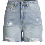 Reduzierte Blaue Bestickte Aeropostale Jeans-Shorts mit Reißverschluss aus Denim für Damen Große Größen 