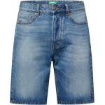 Reduzierte Blaue Unifarbene United Colors of Benetton Jeans-Shorts mit Reißverschluss aus Denim für Herren für den für den Sommer 