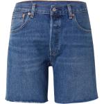 Blaue Unifarbene LEVI'S 501 Jeans-Shorts mit Reißverschluss aus Denim für Herren Größe XXL für den für den Sommer 