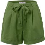 Reduzierte Grüne TCHIBO High Waist Shorts mit Reißverschluss aus Lyocell für Damen Größe S 