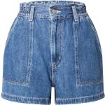 Reduzierte Blaue LEVI'S Jeans-Shorts mit Reißverschluss aus Denim für Damen für den für den Sommer 