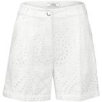 Reduzierte Weiße TCHIBO Bio High Waist Shorts mit Reißverschluss aus Baumwolle für Damen Größe S für den für den Winter 