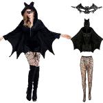 Schwarze Fledermaus-Kostüme für Damen Größe L 