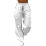 Weiße Sportliche Atmungsaktive Baggy-Pants & Baggy-Hosen für Damen Größe M für Partys 