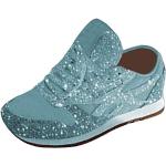 Hellblaue Pailletten-Sneaker mit Pailletten mit Schnürsenkel für Damen Größe 40 