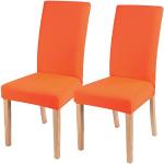 Orange Unifarbene Moderne Stuhlhussen aus Polyester maschinenwaschbar 4-teilig 