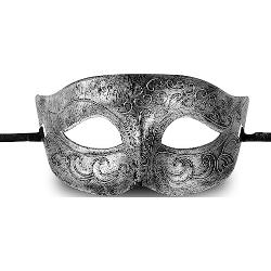 Sibba Maskerade Maske für Halloween Männer Gesichtsmaske Kostümball Party-Verkleidung Maskenball Venezianische Maskerade Augenmaske Weihnachten Karneval Kostüm Fasching Abschlussball Maske (Silber)