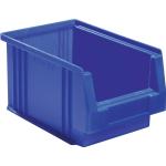 Blaue Sichtlagerboxen aus Kunststoff 
