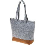 Reduzierte Hellgraue Sidco Einkaufstaschen & Shopping Bags mit Reißverschluss aus Filz für Damen 