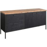 Anthrazitfarbene Moderne Main Möbel Sideboards lackiert aus Massivholz Breite 150-200cm, Höhe 50-100cm, Tiefe 50-100cm 