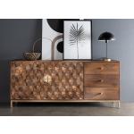 Braune Retro Main Möbel Assuan Sideboards Hochglanz lackiert aus Massivholz Breite 150-200cm, Höhe 150-200cm, Tiefe 50-100cm 