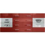 Rote Vladon Bari Sideboards aus Holz abschließbar Breite 0-50cm, Höhe 150-200cm 
