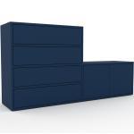 Sideboard Blau - Sideboard: Schubladen in Blau & Türen in Blau - Hochwertige Materialien - 152 x 80 x 35 cm, konfigurierbar