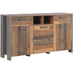 Sideboard CLIF 3 Türen 2 Schubladen Optik: Old Wood Vintage von Forte