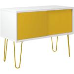 Gelbe Bisley Sideboards Schiebetüren aus Metall abschließbar Breite 50-100cm, Höhe 50-100cm, Tiefe 50-100cm 