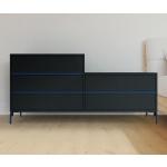 Sideboard Schwarz - Designer-Sideboard: Schubladen in Schwarz - Hochwertige Materialien - 152 x 72 x 35 cm, Individuell konfigurierbar