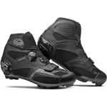 Schwarze Sidi Frost Gore Tex MTB Schuhe mit Klettverschluss winddicht Größe 48 für den für den Winter 