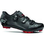 Schwarze Sidi MTB Schuhe mit Riemchen rutschfest für Herren Größe 45 