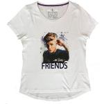 Sidney Maurer T-Shirt » T-Shirt, Justin Bieber, Weiß, Damen« (Stück, 1-tlg., Stück) mit Frontprint
