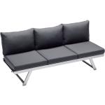 Sieger Lounge/Liege AUCKLAND, Aluminium Graphit / Kunststoffgewebe / Sunproof (100 % Polypropylen) Grau